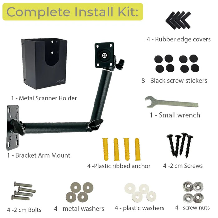 Adjustable Arm Mount Scanner Holder for Panasonic FZ-E1 Rugged Device