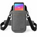 Gray Agoz crossbody holster with Stripe Reader S700/S710 and adjustable shoulder sling