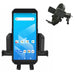 Almex handheld computer in an air vent cradle mount holder with angled clamp view