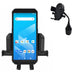 Almex handheld computer secured in a cup holder cradle mount for commercial vehicles