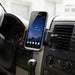 Bluebird mobile computer secured in an air vent cradle mount inside a work vehicle