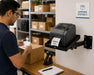 Warehouse shipping station using AgozTech Brother printer wall mount shelf with swing arm