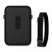 Back view of black Getac tablet waist belt case with belt loop and adjustable waist belt
