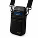 Castles POS terminal secured in black Agoz holster with shoulder sling