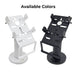 AgozTech swivel and tilt POS countertop stand available in black and white finishes for Toast Go 2 handheld terminal