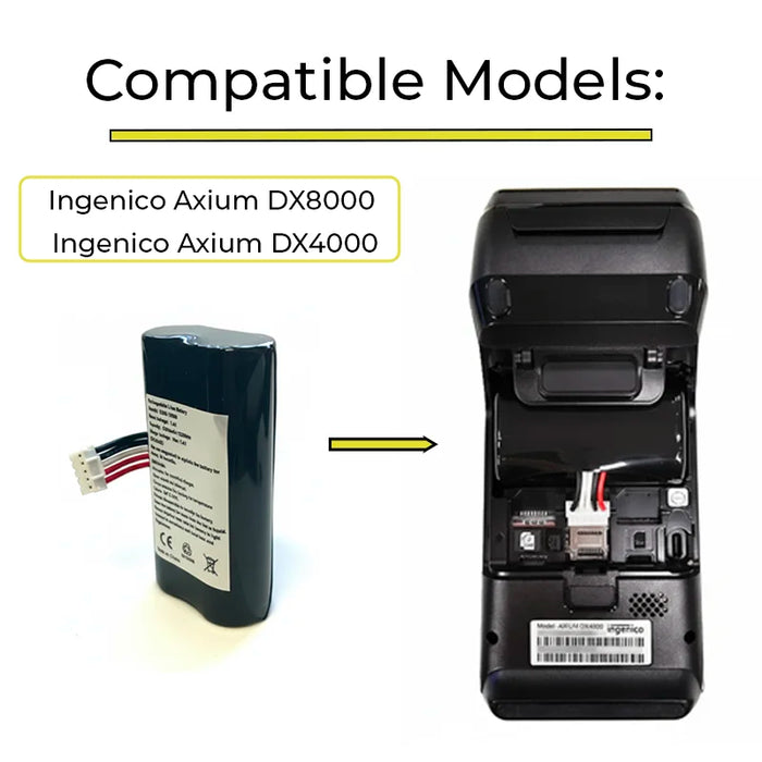 AGOZ Ingenico Axium DX8000 Replacement Battery