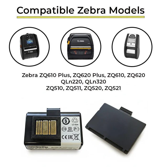 Lithium Ion Replacement Battery for Zebra QLn220 Mobile Printer