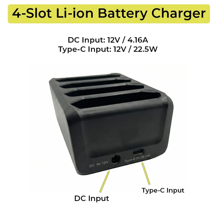 4-Slot Zebra TC7x Scanner Battery Charger Cradle