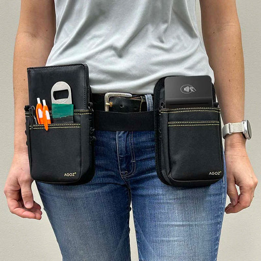 Double Pouch Waist Belt for Moneris Go Plus POS