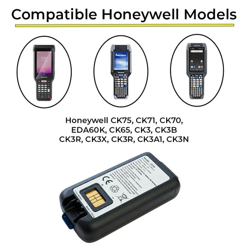 Honeywell CK3 CK3A1, CK3N, and CK3B Mobile Computer Lithium Ion Replacement Battery