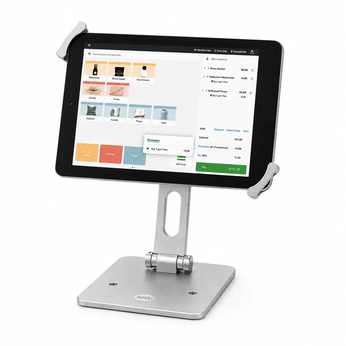 Heavy-Duty Countertop Rhino Tablet Stand - Low-Profile