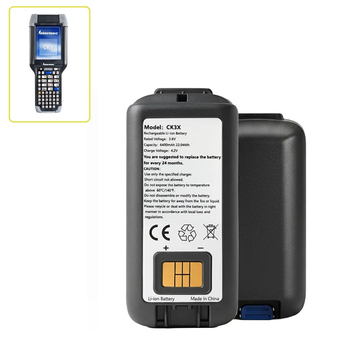 Rechargeable Li-ion Replacement Battery for Honeywell Intermec CK3X Handheld