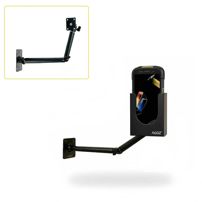 Rugged Swing Arm Adjustable Mount with Scanner Holder for Zebra TC501