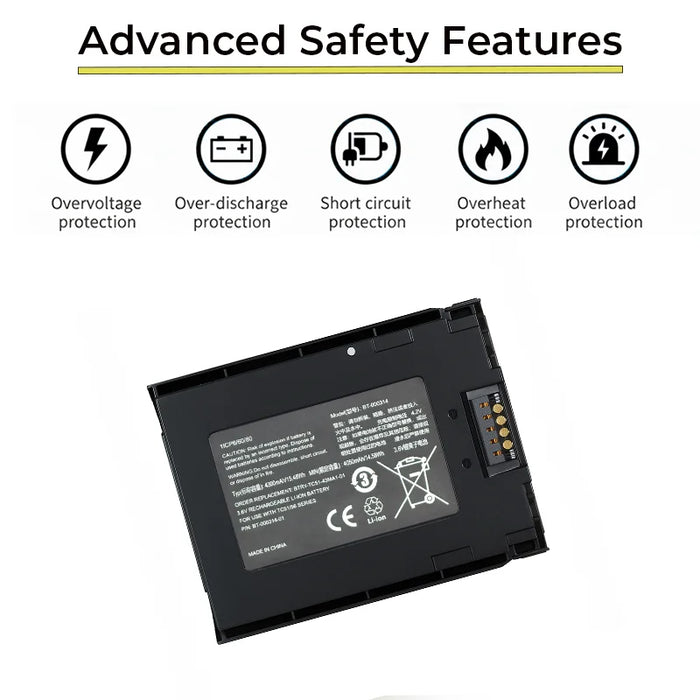 Replacement battery for Zebra Scanner BTRY-TC51-43MA1-01 / BT-000314