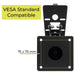 AgozTech Shopify POS terminal wall mount showing VESA 75 x 75 mm compatibility