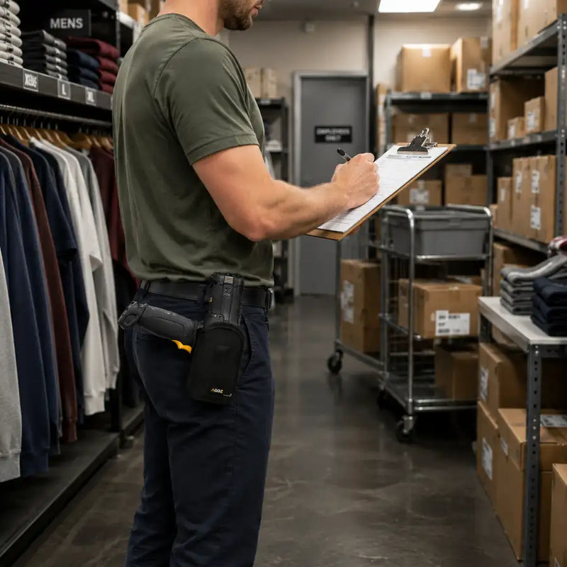 Manage Point Mobile Scan Gun Carry Between Material Tasks