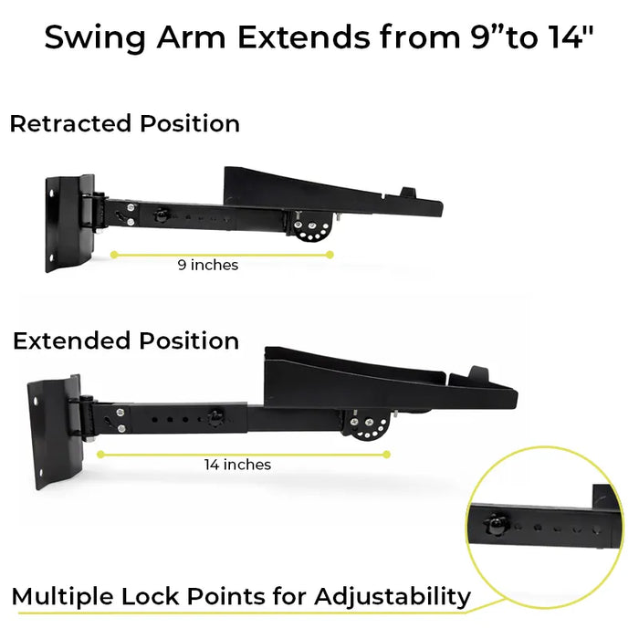 Heavy-Duty Barcode Printer Tray Swing Arm Wall Mount for Zebra GK420D