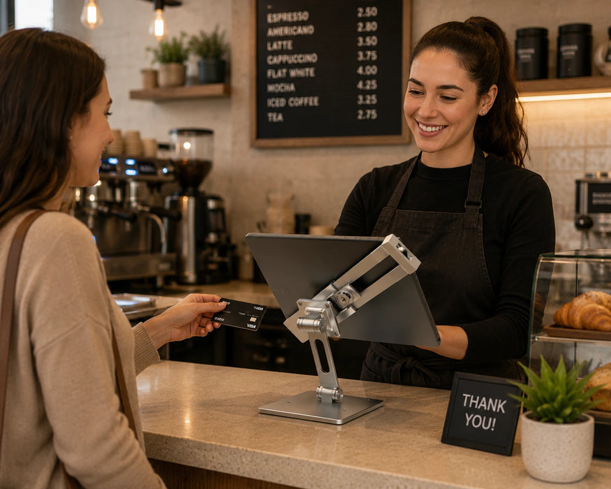 Heavy-Duty Countertop Lenovo Tab M10 Tablet Stand - Low-Profile