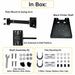 Agoz Bixolon printer pole mount package contents with swing arm, tray, U-bolts, clamps, and assembly hardware.