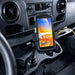Zebra TC78 mobile computer mounted in cup holder vehicle cradle inside work van